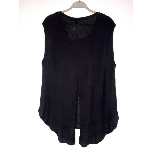 NWT Haute Hippie Modal Black Short Sleeve Top Size L - Picture 2 of 8